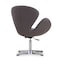 Manhattan Comfort Raspberry Adjustable Swivel Chair in Grey and Polished Chrome AC038-GY - alternate 2